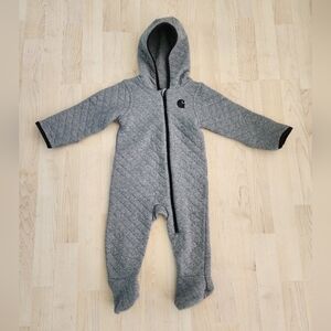 Carhartt quilted Infant Coverall Gray size 9 months